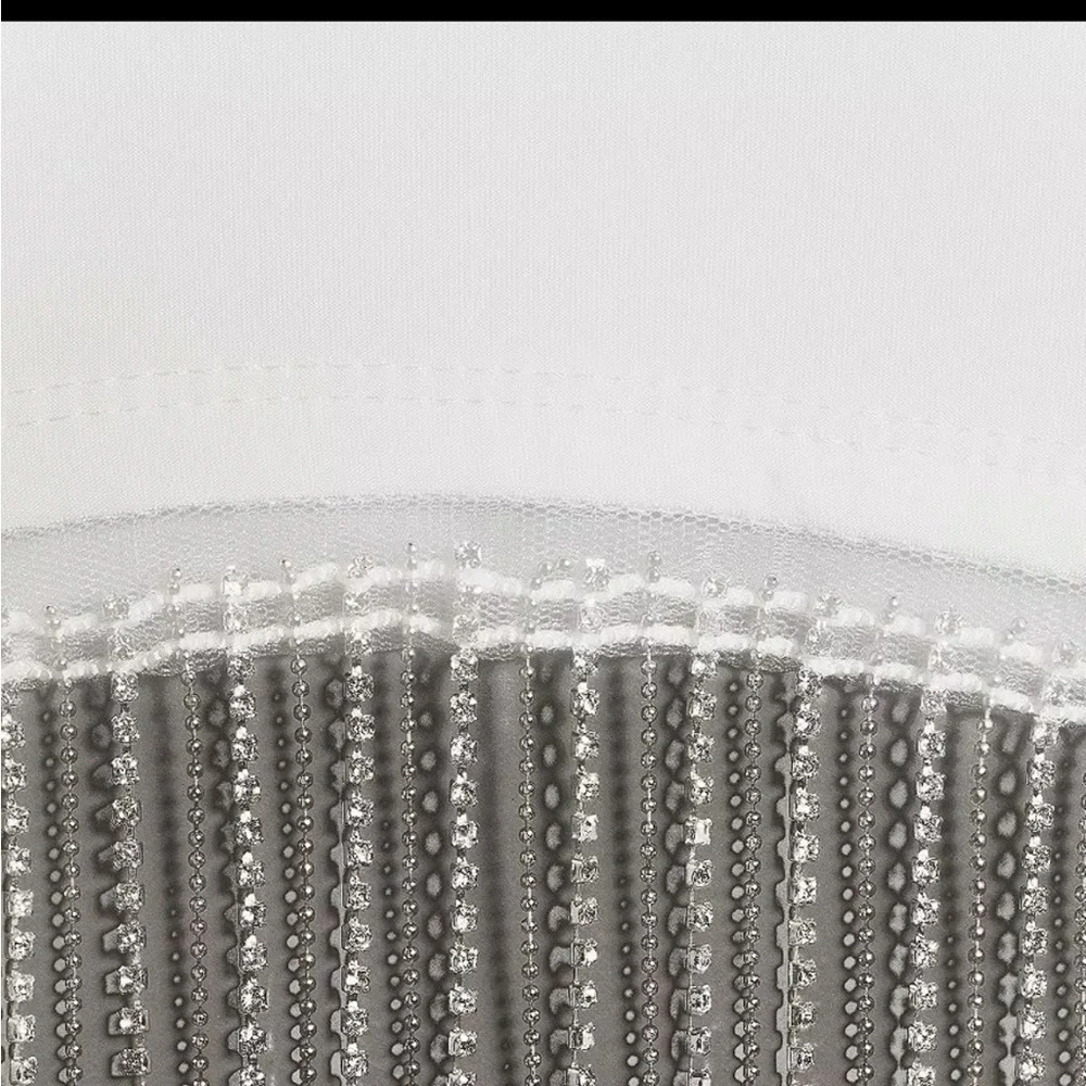 🧁 Moa Moa
Sleeveless Round Neck Rhinestone Fringe Hem Top Sz Large - Picture 6 of 6